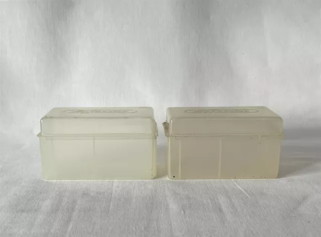 Vintage Pair of Empty Plastic Agfacolor Slide Boxes