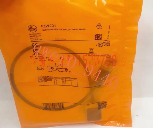 1PC NEW IFM inductive ring proximity switch IQW201