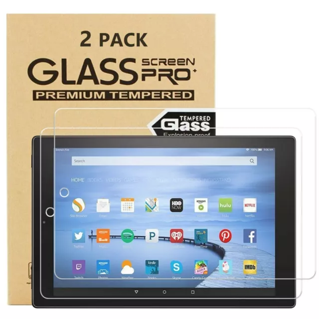 Tempered Glass For Amazon Fire HD 7 8 10 2022 20/21 9H HD Screen Protector Cover