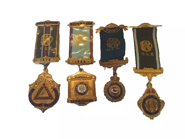 RAOB Masonic Jewels & Medals x4 (Royal Antediluvian Order of Buffaloes) Lot 5