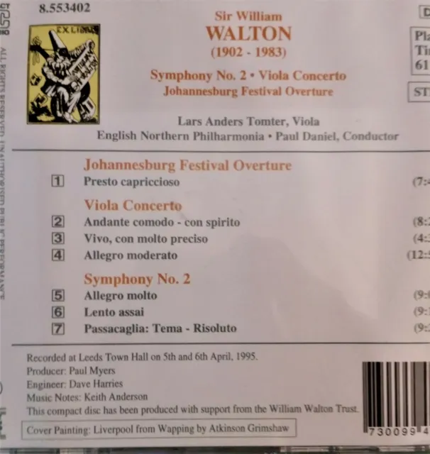 CD - Walton - Symphony No 2 - Viola Concerto