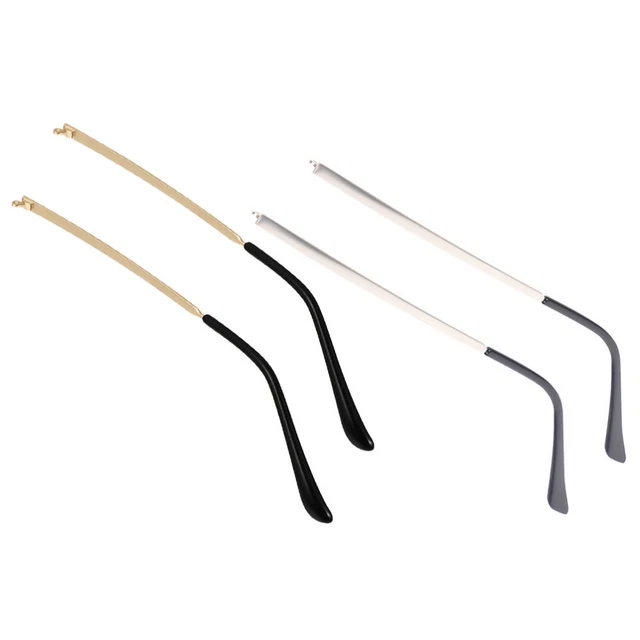 1 Paire De Bras De Temple De Rechange En Plastique Pour Lunettes, Noir