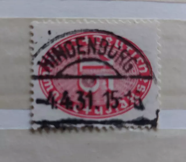 Briefmarke DR Dienstmarke Mi.Nr. 124 aus 1929, Vollstempel Hindenburg 4.4.1931