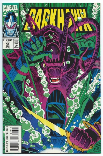 DARKHAWK #34 Dec 1993 MARVEL Comics NM 9.4 W Tod SMITH Cover & Art CUDA App B/O