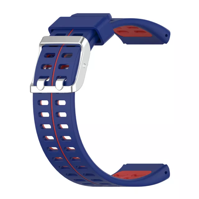 Silicone Watch Band for Polar V800 Replacement Wrist Strap (Blue Red) #F