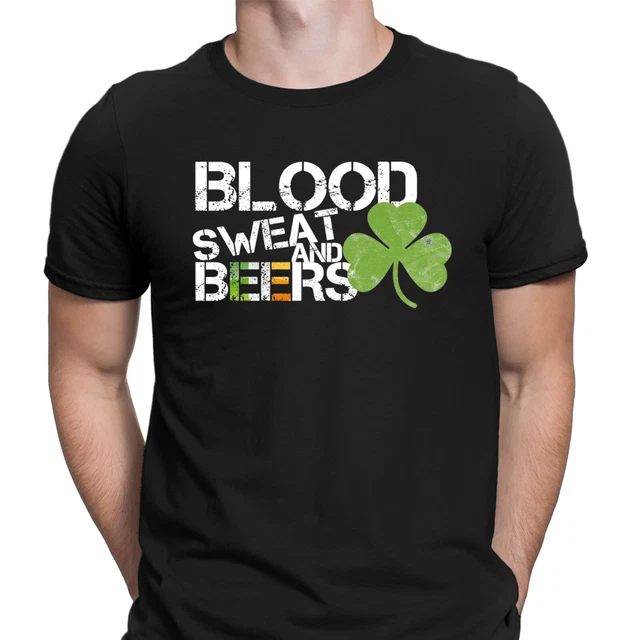 T-shirt top Blood Sweat And Beers Ireland rugby irlandese uomo donna ragazzo-SN