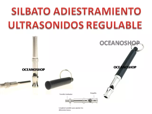 Silbato De Ultrasonidos Para Adiestramiento Perro Con Regulador De Frecuencia