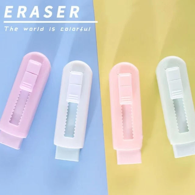 4 colores suaves goma de borrar lápiz estándar artículos de oficina