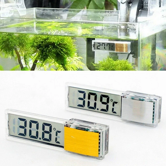 1 pieza/ Termómetro digital para acuario/3D/LCD/piscina medidor de rana reptil marino