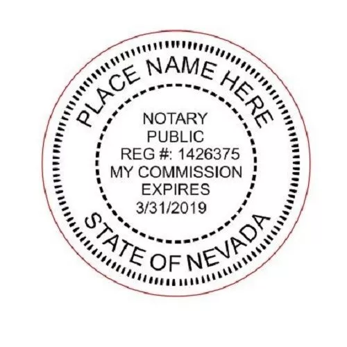 State of Nevada  | Custom Round Self-Inking Notary Public Stamp Ideal 400R