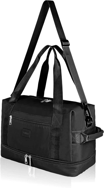 For Spirit Airlines Personal Item Bag 18x14x8 Travel Duffel Bag Underseat Foldable Carry On Luggage For Women（b Denim Purple With Shoulder Strap