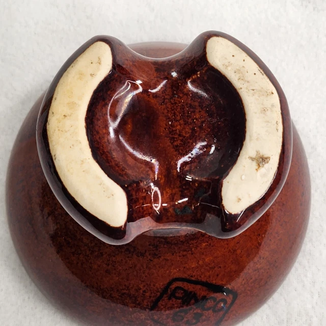 Vintage Brown Ceramic Porcelain Saddle Pinco 63 Insulator 3