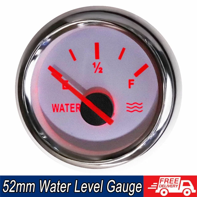 MARINE 52MM WATER Level Gauge Boat Water Tank Level Indicator 0190