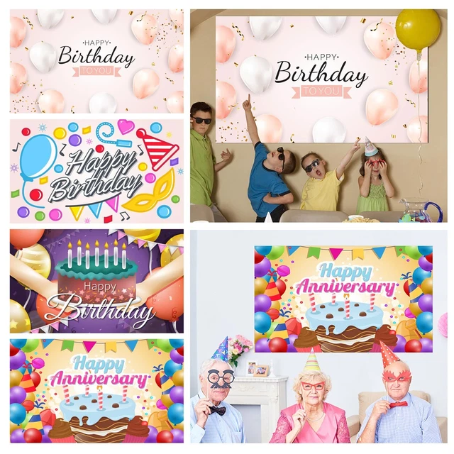 Birthday Holiday Background Cloth Hanging Flag Holiday Party Decoration Banner