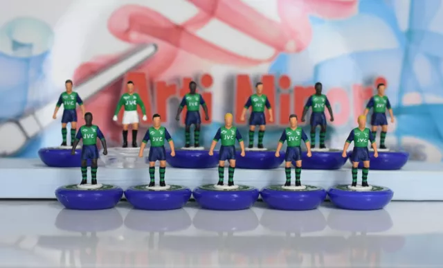 Subbuteo Team Arsenal 1982-83 away kit Hand Painted