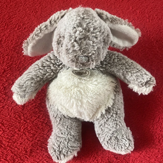 🇫🇷Peluche Doudou Lapin Marron Gris Chiné Les Flocons 21 Cm BABY NAT ‘ TBE