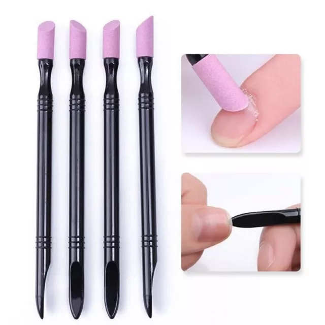 1PC Nail Art Quartz Pusher Cut Tool Manicure Stone Polish Stick Grinding.EL