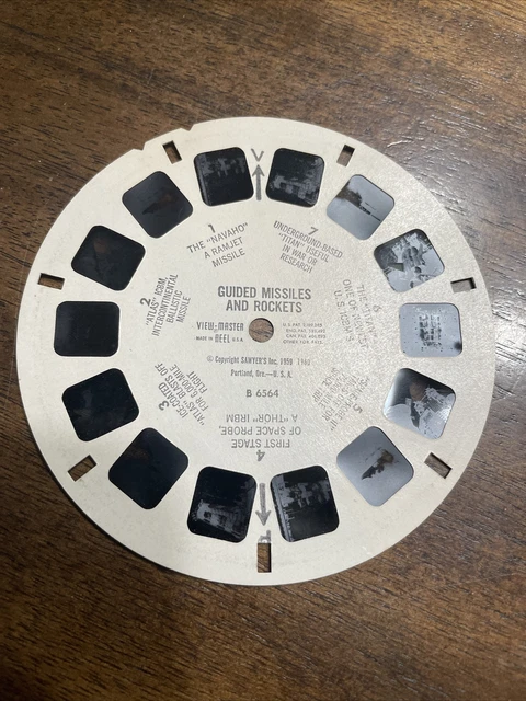 Vintage Viewmaster Reels Guided Missiles and Rockets B6564