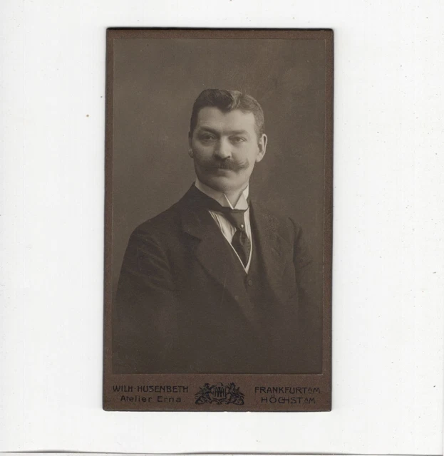 CDV Foto Herrenportrait - Frankfurt Main / Höchst um 1910