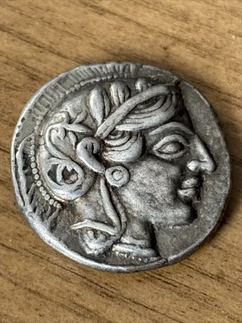 Athens  Athena Owl AR Tested Silver 17.2g Tetradrachm Attica Ancient 440-404 BC