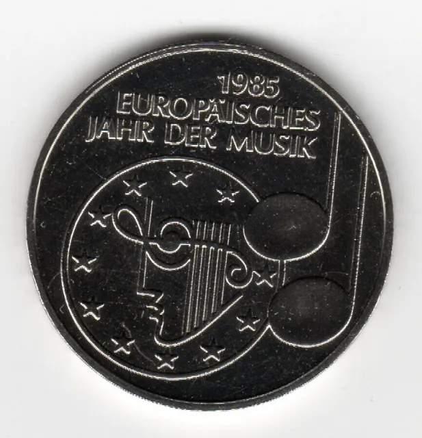 Offizielle 5 DM-Gedenkmünze,1985, " Europäisches Jahr der Musik "
