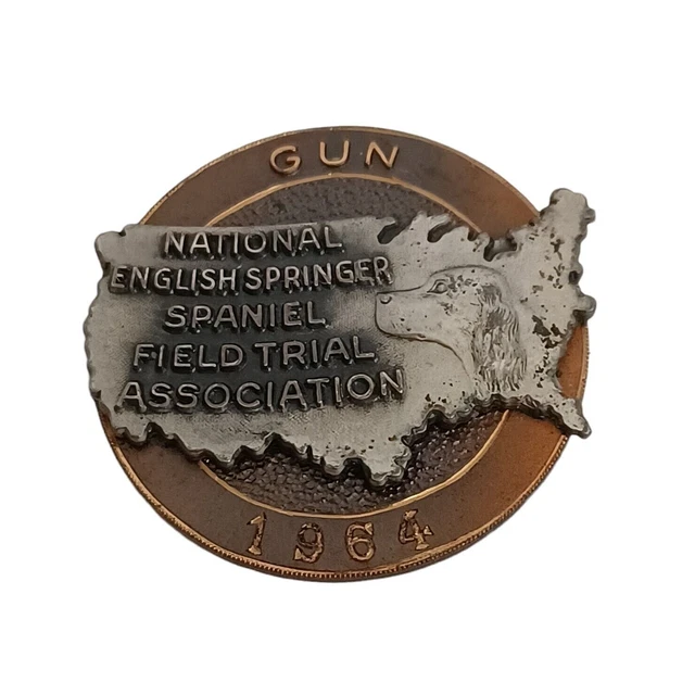 Klein Signed National English Springer Spaniel Field Trial Pin 1960s Gun Wing