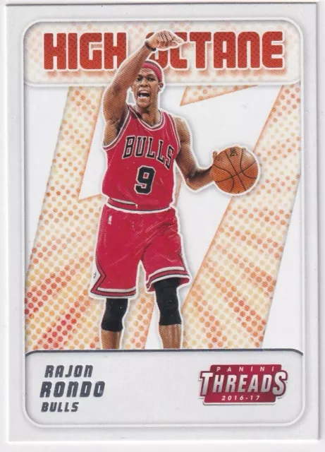 2016-17 Carte Panini Threads NBA Basketball No 25 Rajan Rondo High Octane