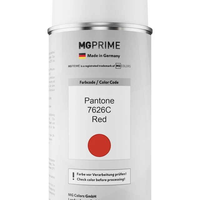SET DE BOMBE aérosol 2C Pantone 7626C Red base mate de soie vernis ...