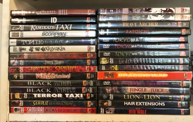 Wholesale Lot of 30 Asian Cinema DVD Goyokin Tomie Japanese Hell Lone Wolf & Cub