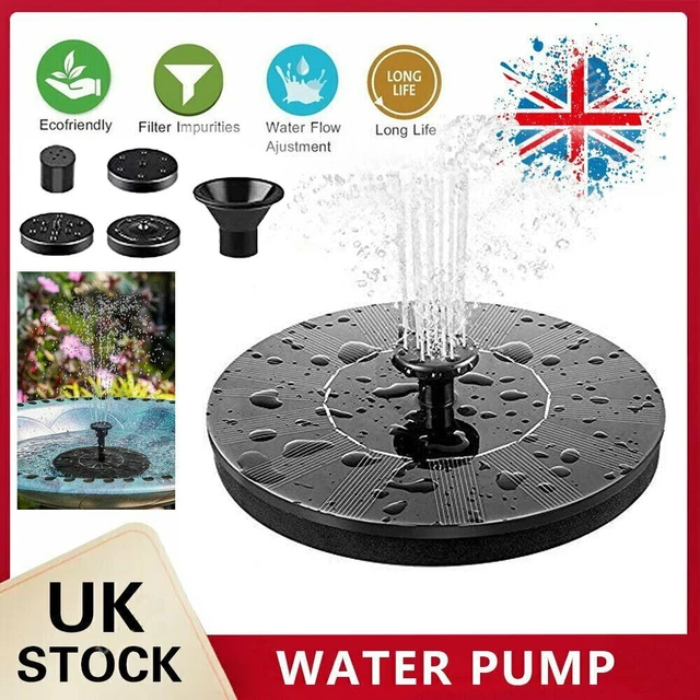 SOLAR FOUNTAIN FLOATING Pump Water Feature Garden Pool Bird Bath Pond