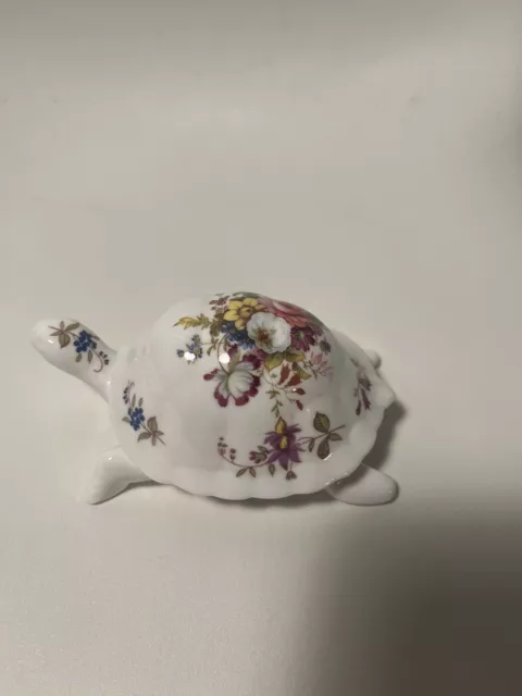 Aynsley Fine Bone China England “Little Sweetheart” TURTLE Trinket Box - MINT!B2