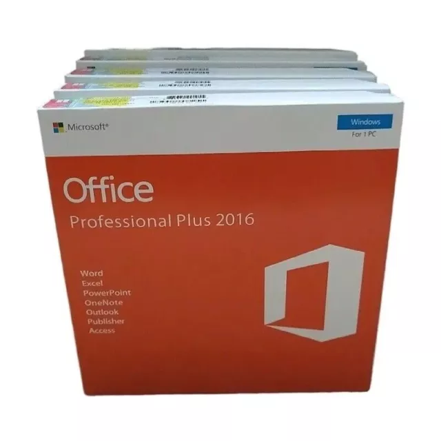 Office Professional Plus 2016 DVD - Product Key - 1PC - Factory Sealed Box