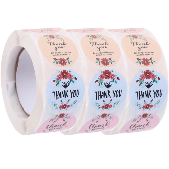 3 Rollen von Dekor rund  Ornament Dekorative Geschenkaufkleber für Geschenk