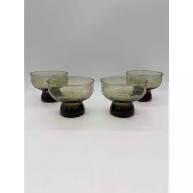 Anchor Hocking (USA) 'Tivoli' in Smoke Grey, 7 Oz Sherbet Glasses/Bowls Set of 4