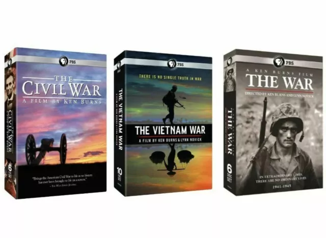 Ken Burns: Civil War, Vietnam War, THE War Documentaries DVD Box FULL SET Sealed