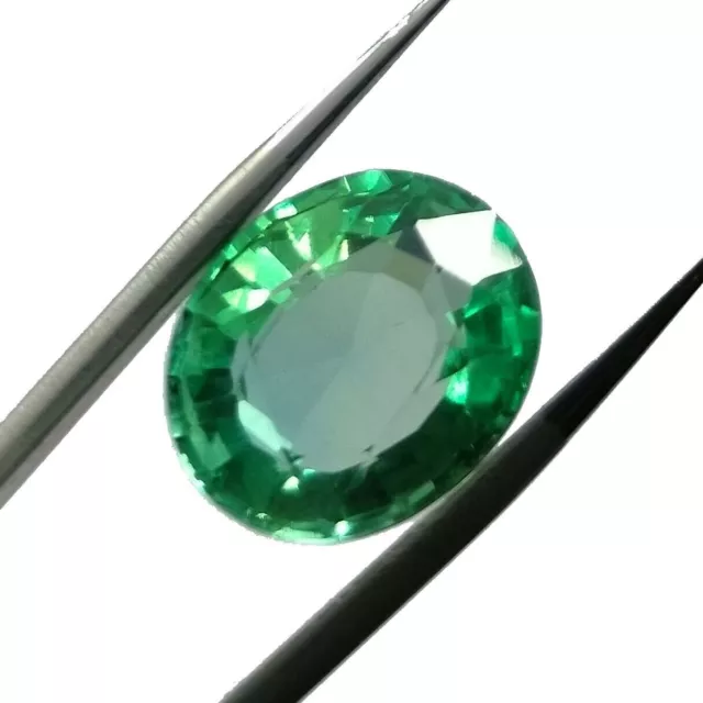 Tormalina verde naturale Paraiba da 11,80 ct gemma certificata VVS a taglio... 2