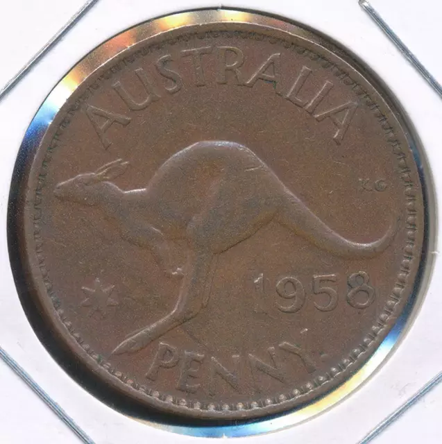Australia 1958(p) One Penny 1d Elizabeth II - Very Fine