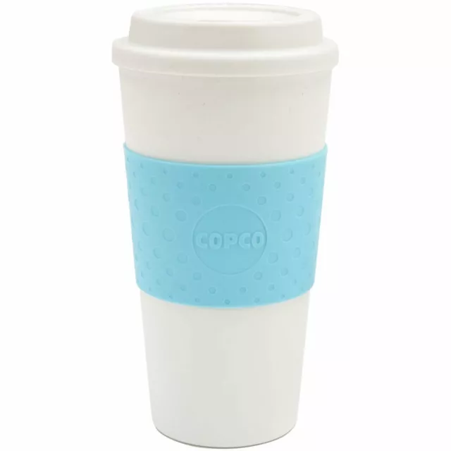 Copco Acadia Double Walled Insulation Hot or Cold Travel Mug 16 Ounce Azure Blue