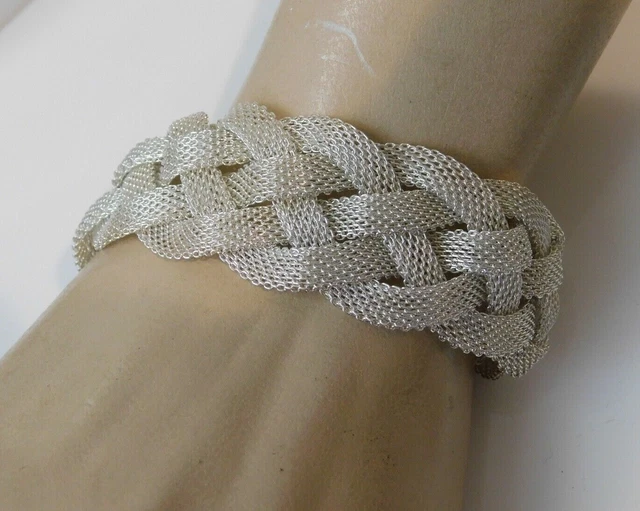Bracelet Large Maille Anglaise En Plaqué Or 18 Carats - 21cm X 9mm, Neuf Avec Étiquettes (Bijouxia)