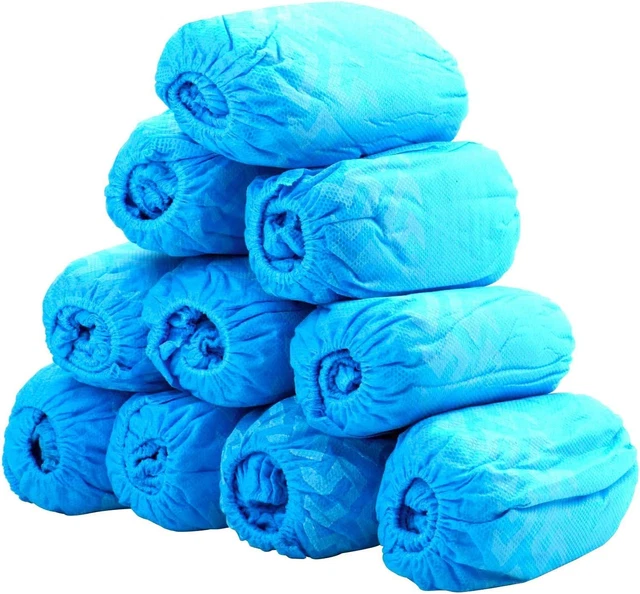 Waterproof Premium 100 Pack (50 Pairs) Disposable Boot & Shoe Covers - Durable,