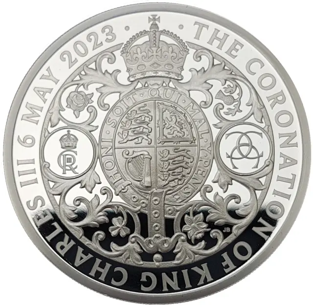 2023 Re Carlo III Incoronazione 1 oncia (una) moneta a prova di argento 999,9