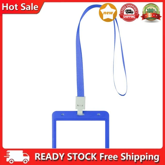 MZSM Double Sided ID Card Protector with Lanyard Waterproof Name Badge Hold