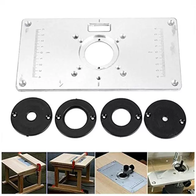 Aluminium Router Table Insert Plates Woodworking Benches Router Trimmer,