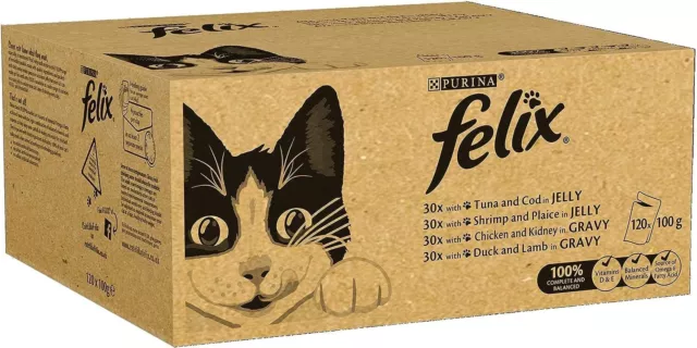 Felix Tasty Shreds Adult Wet Cat Food Mixed Selection in Gravy 120x80g :  : Pet Supplies