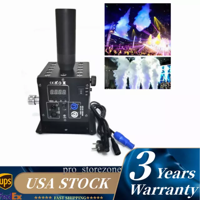 1 pack LED CO2 Jet Smoke Machine & 6m Hose CO2 Cannon DMX Blaster DJ Disco Stag