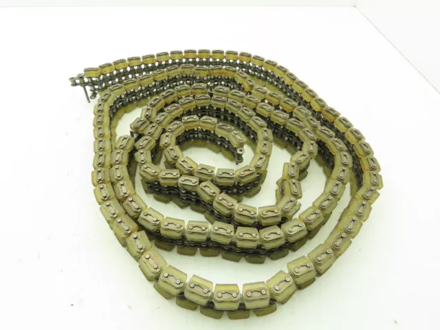 Non-Marking Rubber Top Double Strand Conveying Roller Chain 1/2" Pitch 11'