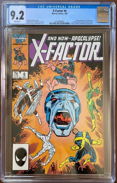 X-FACTOR #6 CGC 9.2 KEY 1st Full Appearance of Apocalypse! Marvel Comics 1986