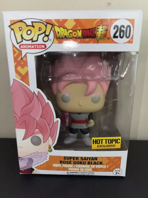 Funko Pop Dragon Ball Super Saiyan Rosa Goku Negro #260 Hot Topic Exclusivo