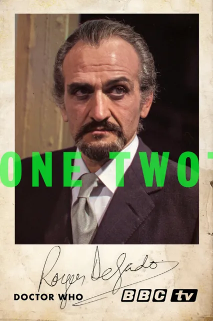 Doctor Who The Master Roger Delgado Signed Pre-Printed