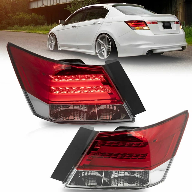 VLAND LED TAIL Lights Rear Brake Lamps Red For 20082013 Honda Accord